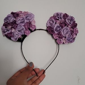 NWOT- Mickey Ears with Paper Flowers